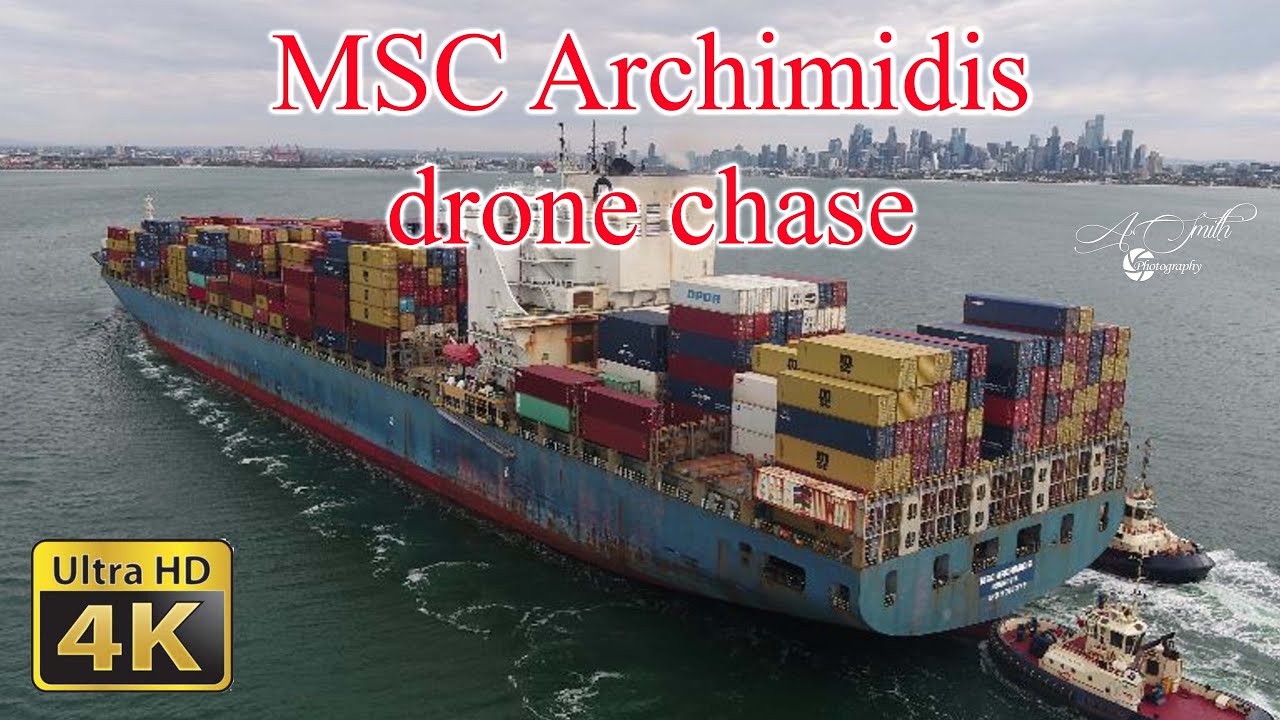 MSC ARCHIMIDIS drone ship chase