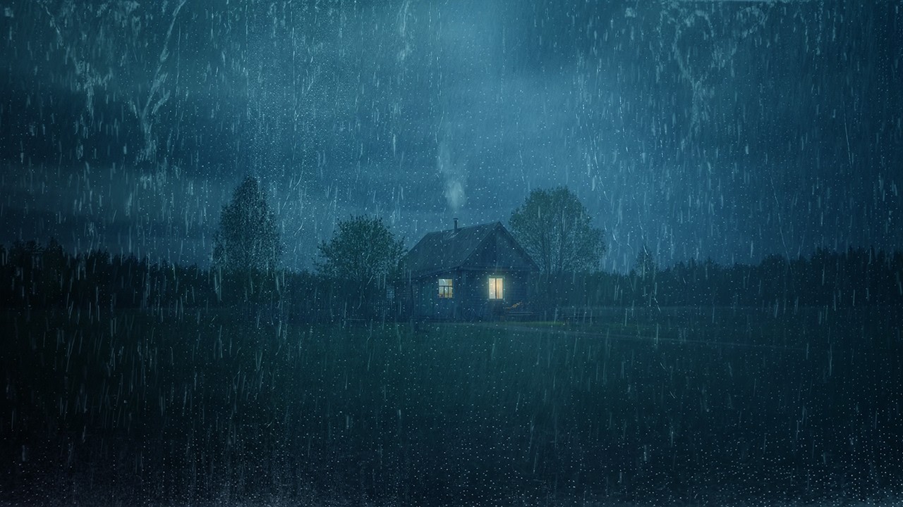 🌧️ Heavy Night Rain on a Window – 10 Hours of Deep Sleep Rain Sounds & Calm Ambience