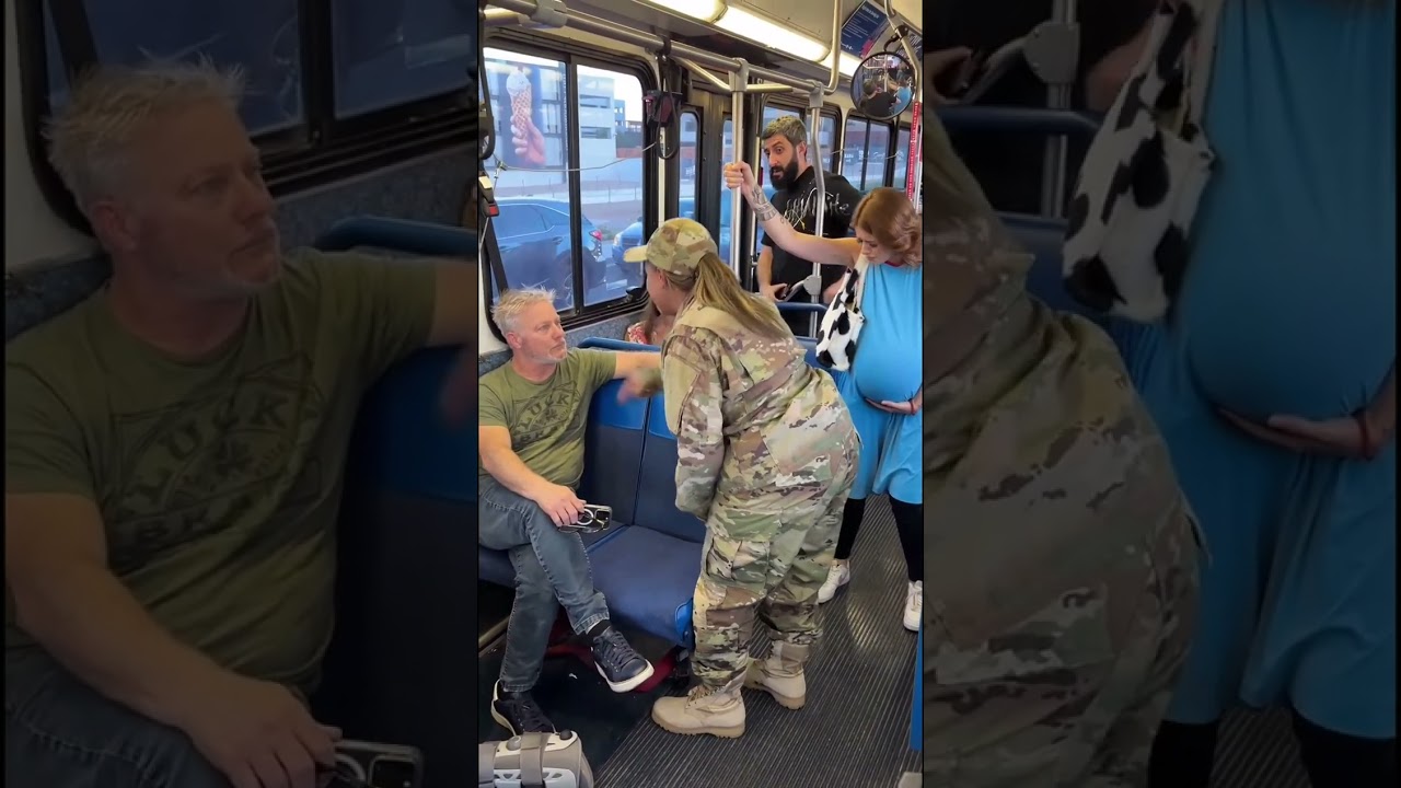Military Woman teaches man a lesson