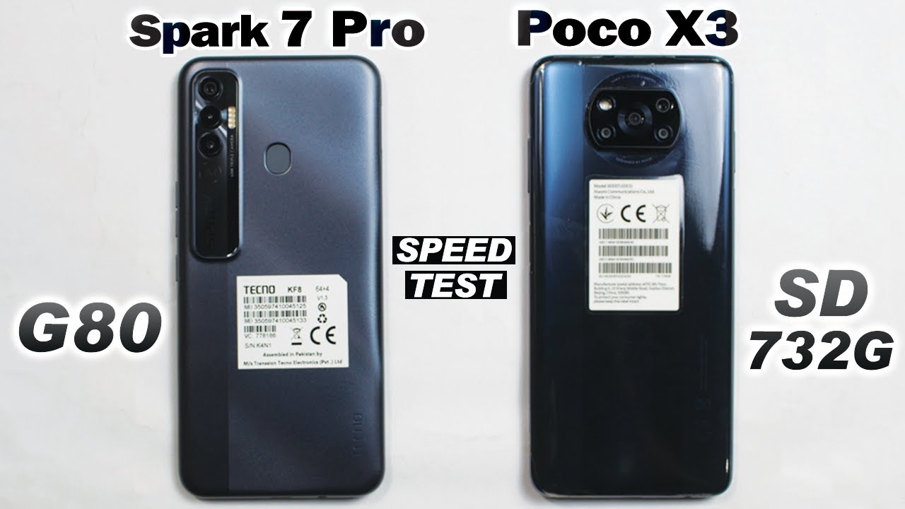 Tecno Spark 7 Pro vs Poco X3 Speed Test! *OMG*😲