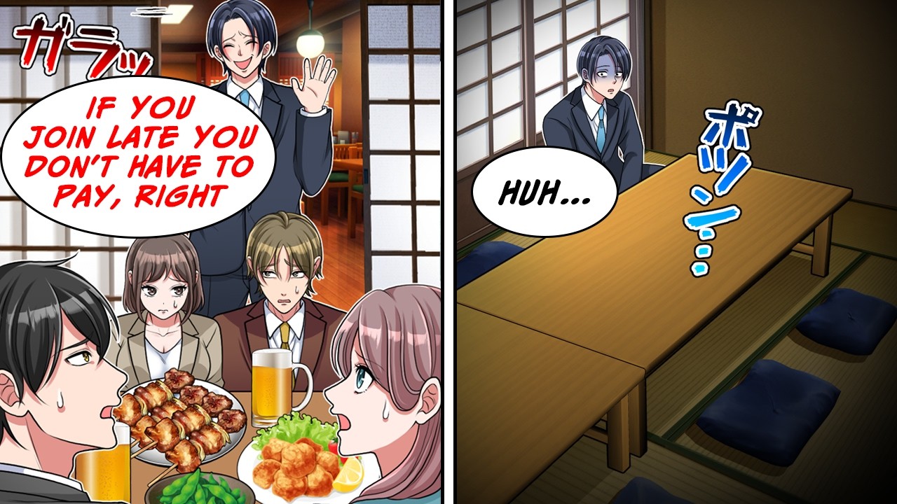 [Manga Dub] My colleague skipped paying by being late, so we all did it too...!? [RomCom]