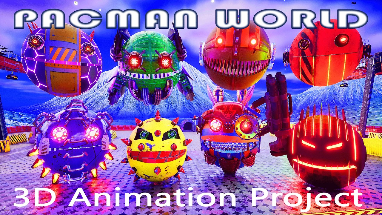 ROBOT PACMAN VS MONSTER PACMAN - ULTIMATE BATTLE #robotpacman #monsterpacman #pacman