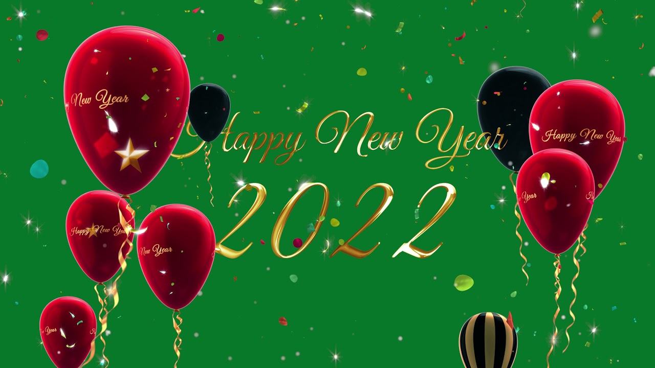 Happy New Year 2022 Green Screen Animation Free Video Effects In 4k Resolution