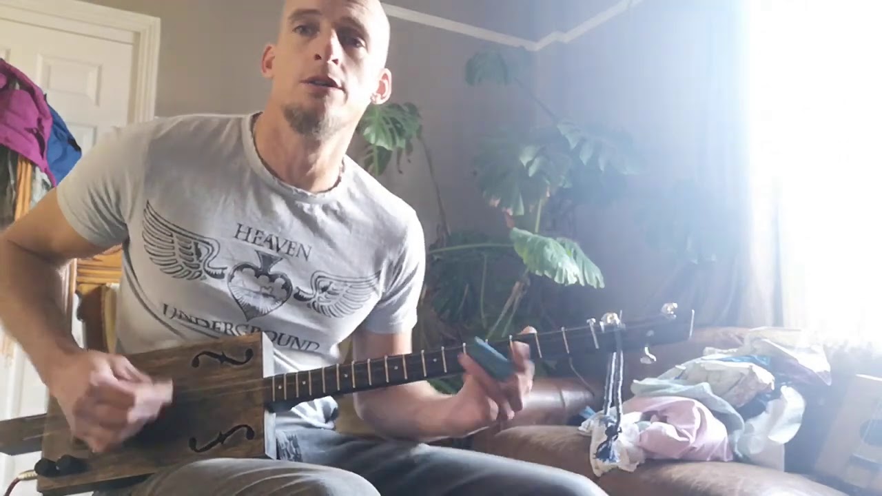 Cigar box guitar cover (baby please don't go)
