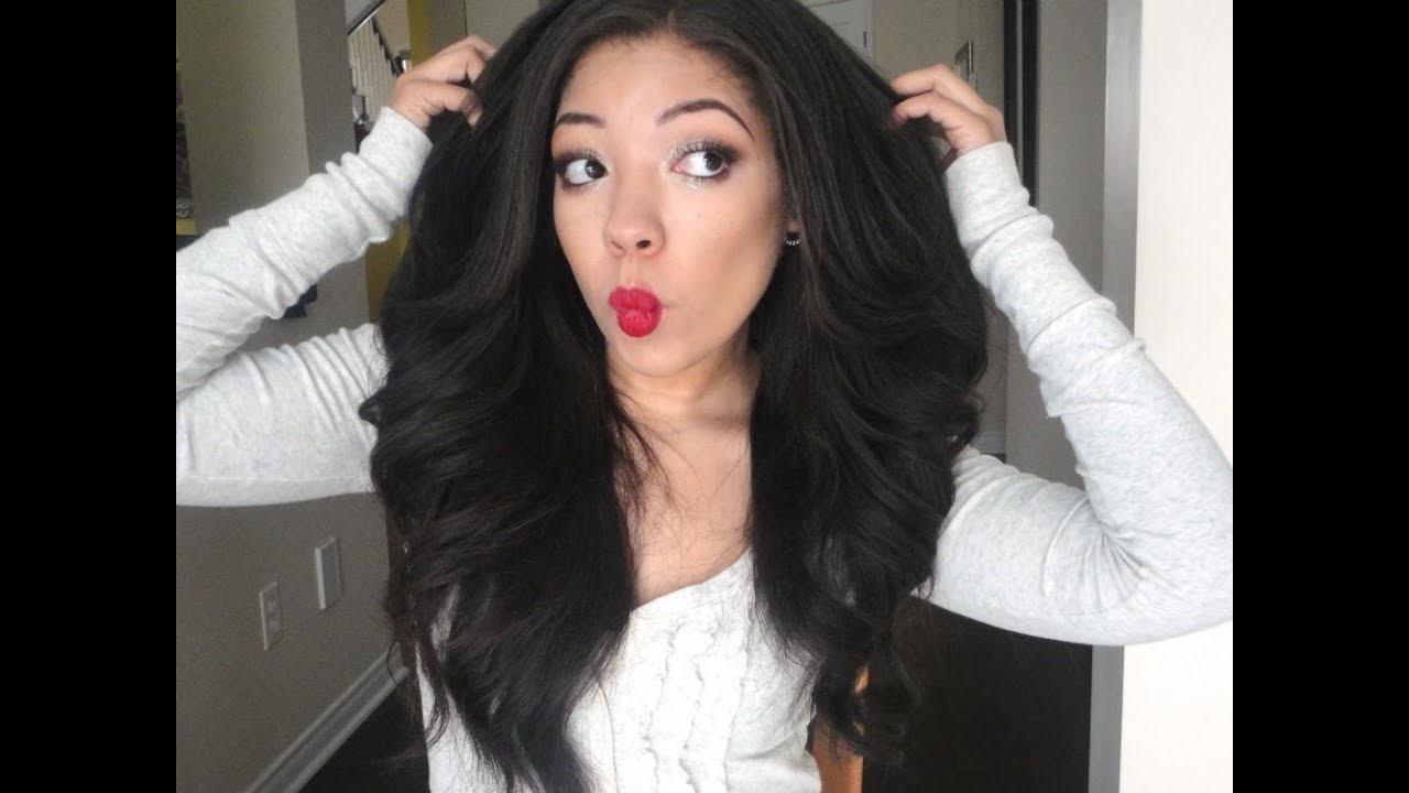 My Big Glam Waves/Curls with a Flat Iron Tutorial