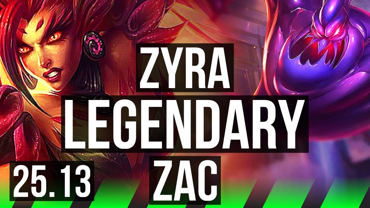 ZYRA vs ZAC (JGL) | 8/0/9, Legendary | KR Master | 25.13
