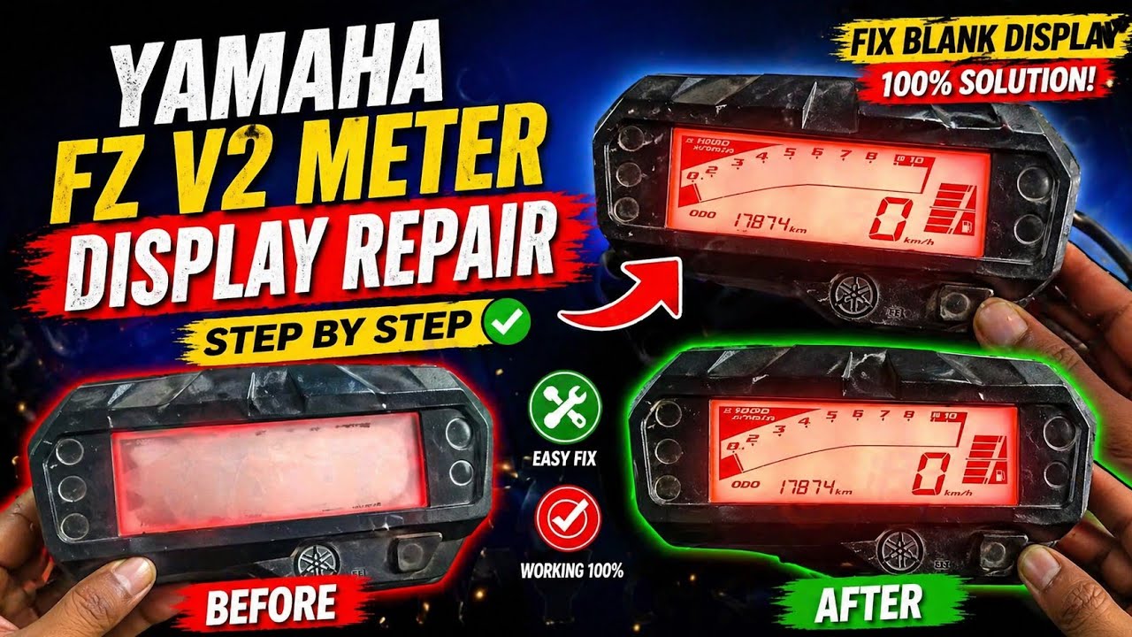 Yamaha FZ V 2 Digital Meter Display Repair #fzv2 #yamahafzv2