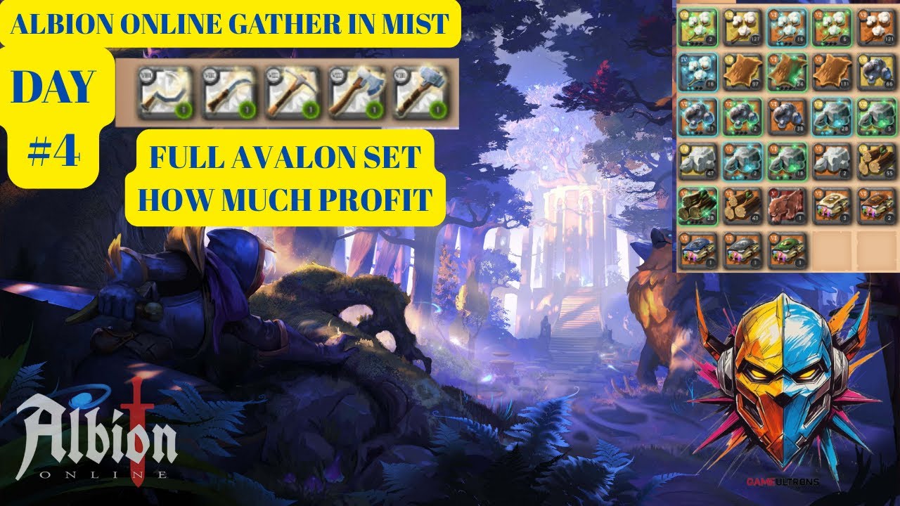 Albion Online Gather In Mist Day#4  | How Much Profit | Escape | Phants