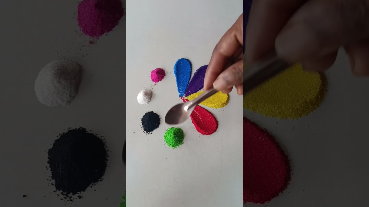 simple Rangoli, satisfying rangoli, Easy rangsatisfying #asmroli, Tricks and tips,ASMR#rangoli