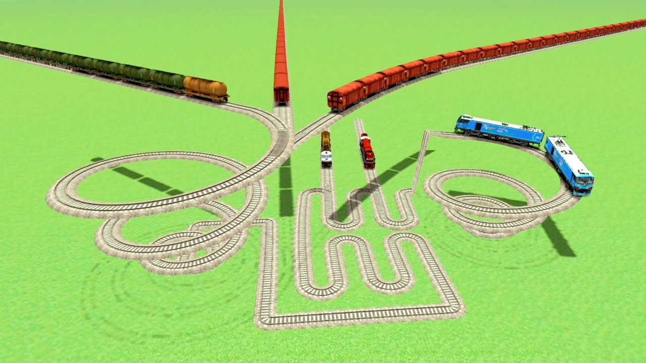 TRAIN SIMULATOR GAME CROSS RUNNING TRACK GOL CIRCLE TRICK SIMULATOR GAME 