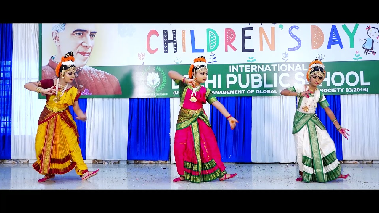 5th class girls classical dance on children's day
