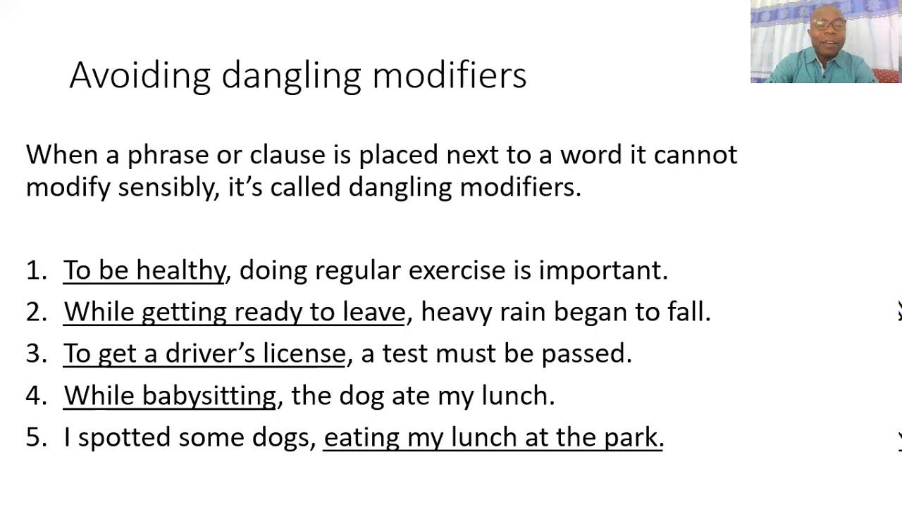 Misrelated & Dangling Modifiers