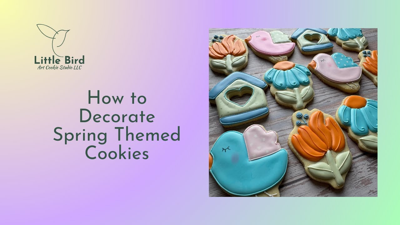 Spring Themed Decorated Cookies #decoratedcookies #cookies #spring