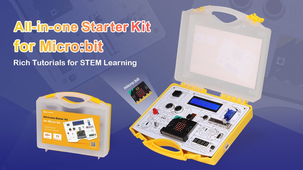 Стартовый комплект Elecrow Micro:bit &laquo;все в одном&raquo; с 13 модулями и 21 уроком