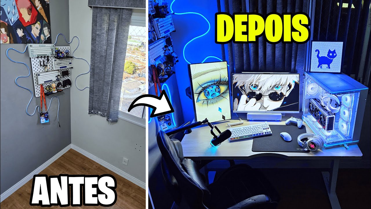 TRANSFORMEI meu quarto GAMER e ficou muito LINDO! (Profissional)