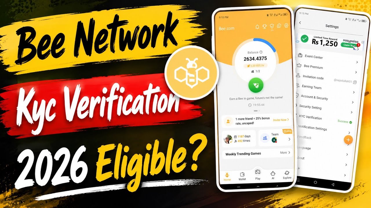 Bee Network KYC Verification - Bee Network KYC - Bee Network New Update - Bee Network