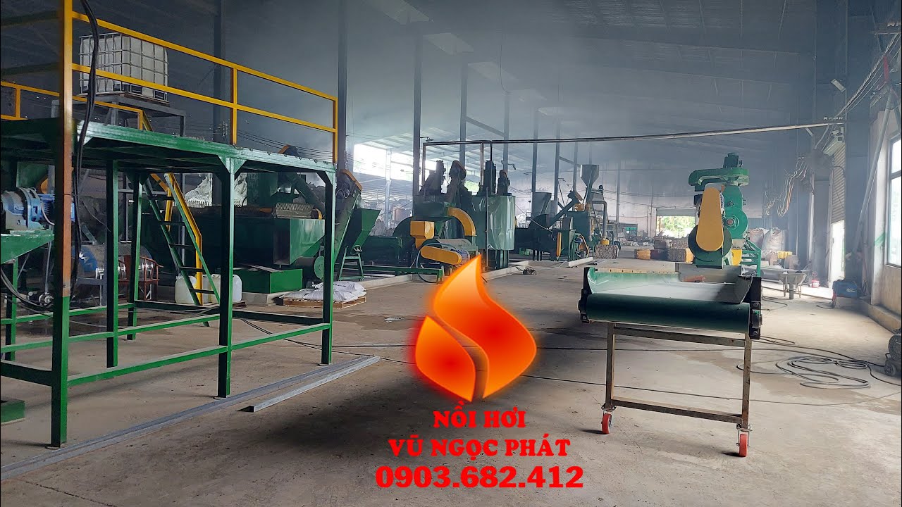 Quy trình tẩy chai pet nóng với lò hơi đốt củi chất lượng