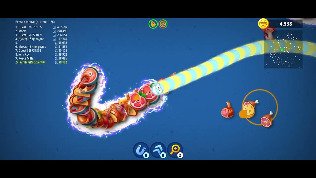 AKU BERBURU KOIN DI — WORMS ZONE