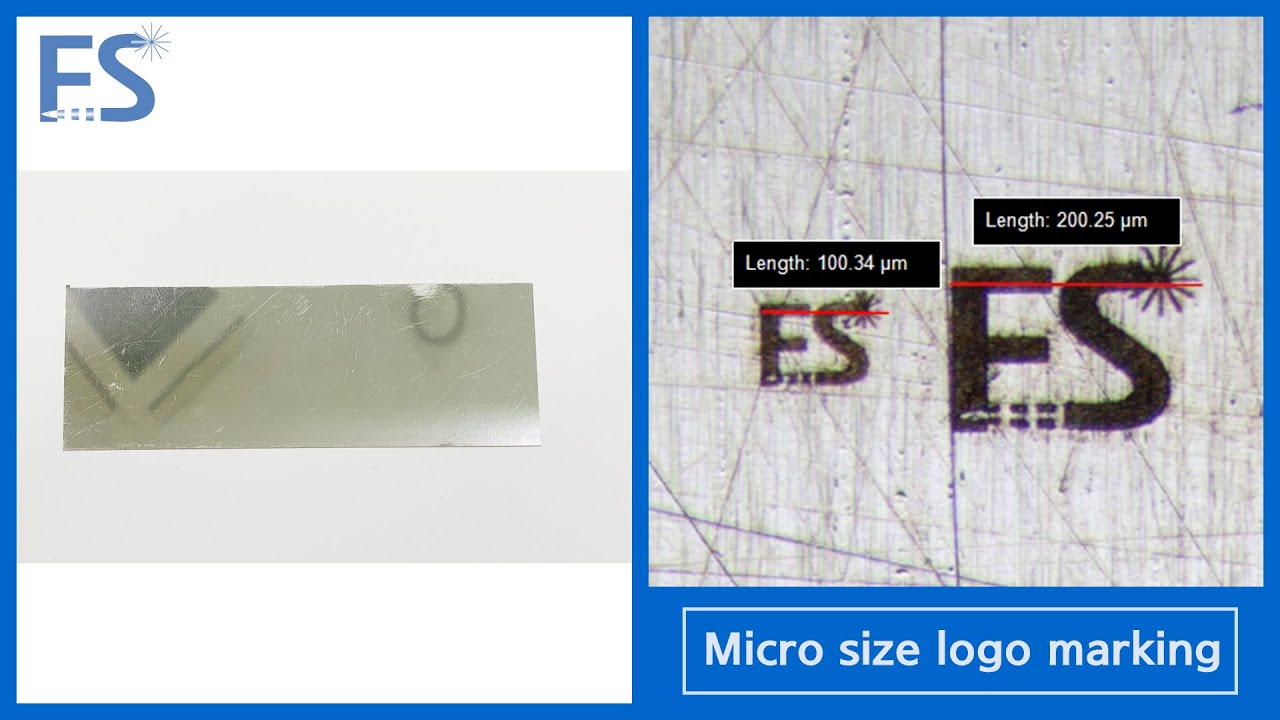 Micro size logo marking / femtosecond laser micromachining