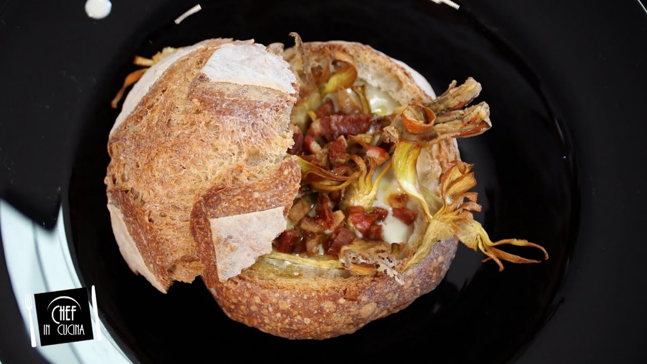 Chef in Cucina - Crema di topinambur, carciofi e guanciale
