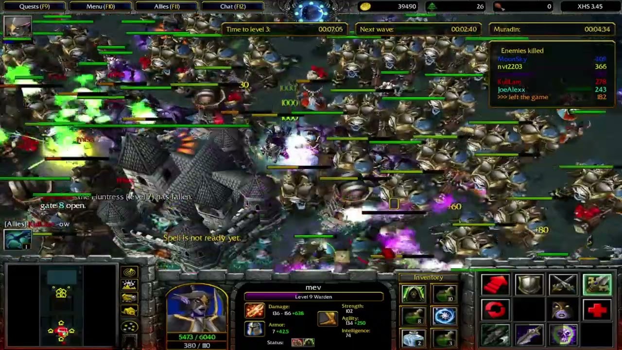 Warcraft III: X hero siege 3.45 English. Extreme 25 Mev, 8 ways