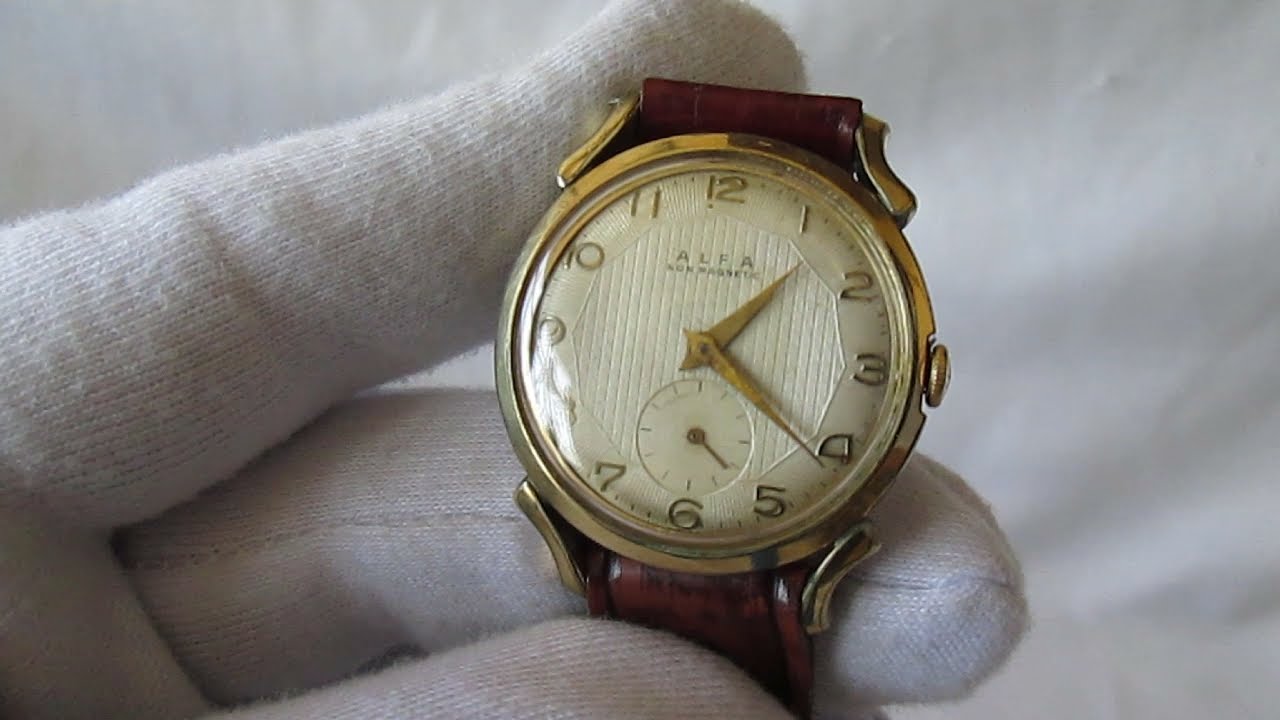 Reloj Alfa Vintage Chapa Oro Cuerda Manual