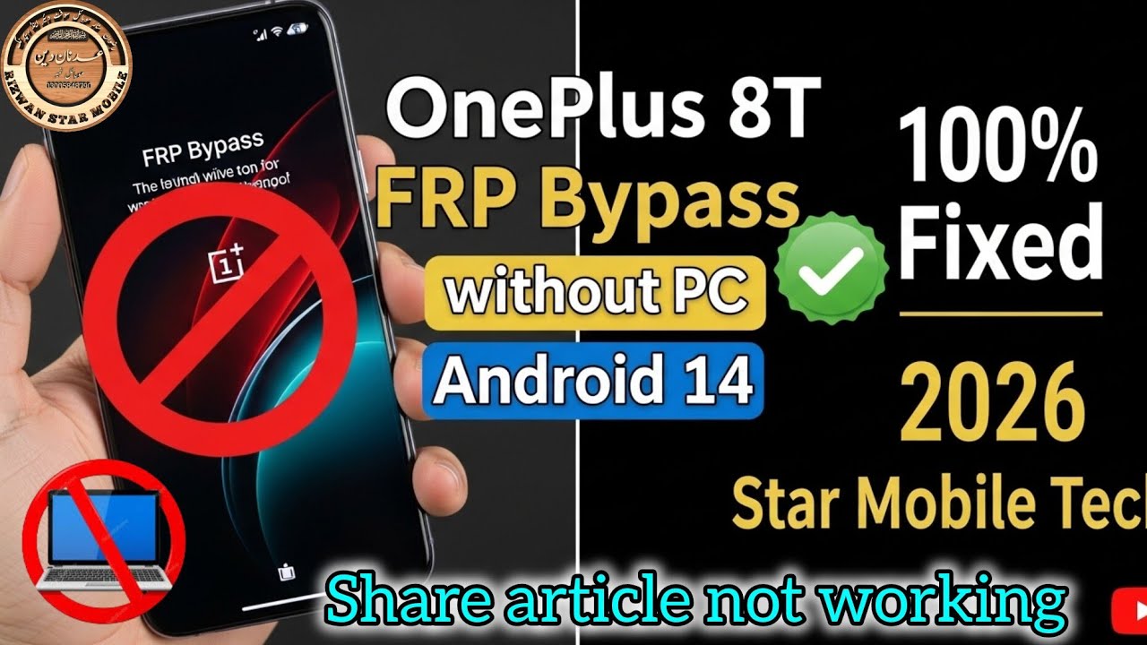 All OnePlus ANDROID14 Google/Frp Bypass without PC OnePlus 8T frp bypass share article not working 