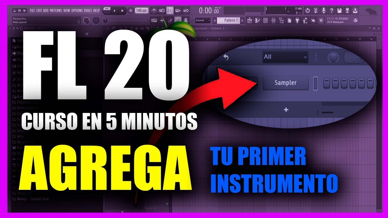 🔴👉3 Formas de Agregar un Instrumento en FL Studio 20 | Para Principiantes | Curso en 5 Minutos #3✅🔥