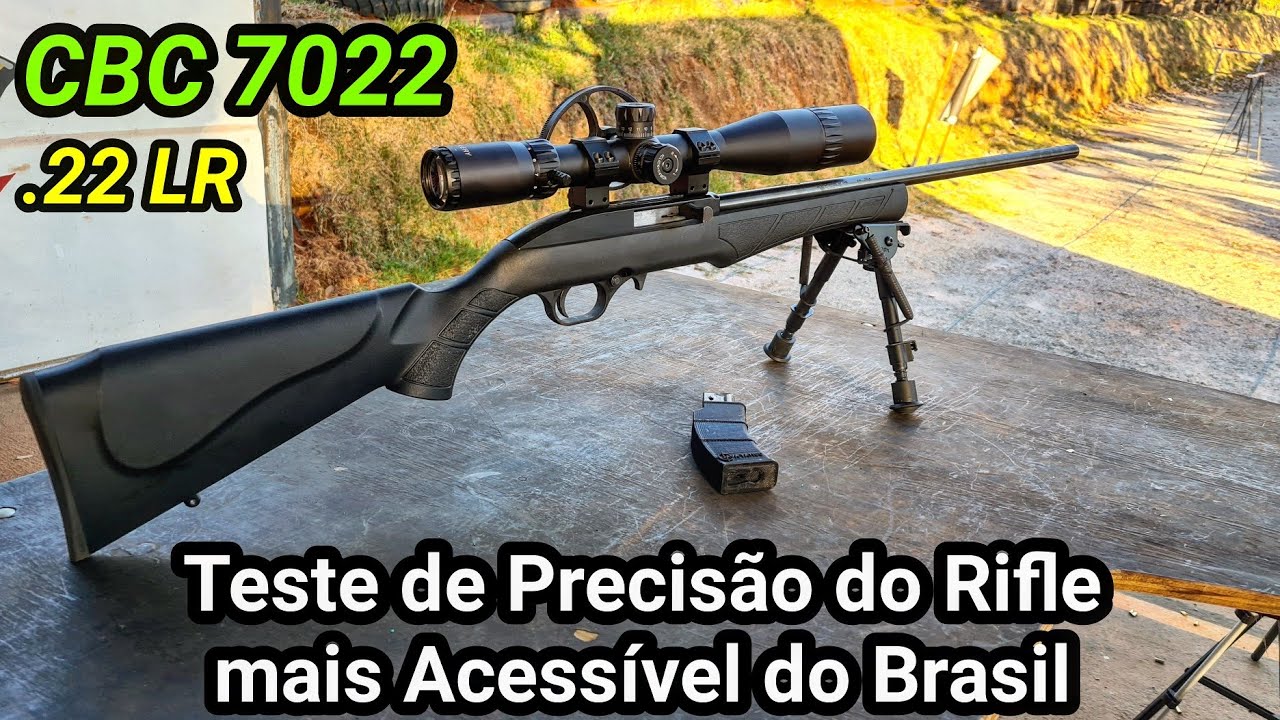 CBC 7022 Teste de Precisão à 100 Metros com o Rifle mais Acessível Nacional .22 LR - Silhueta