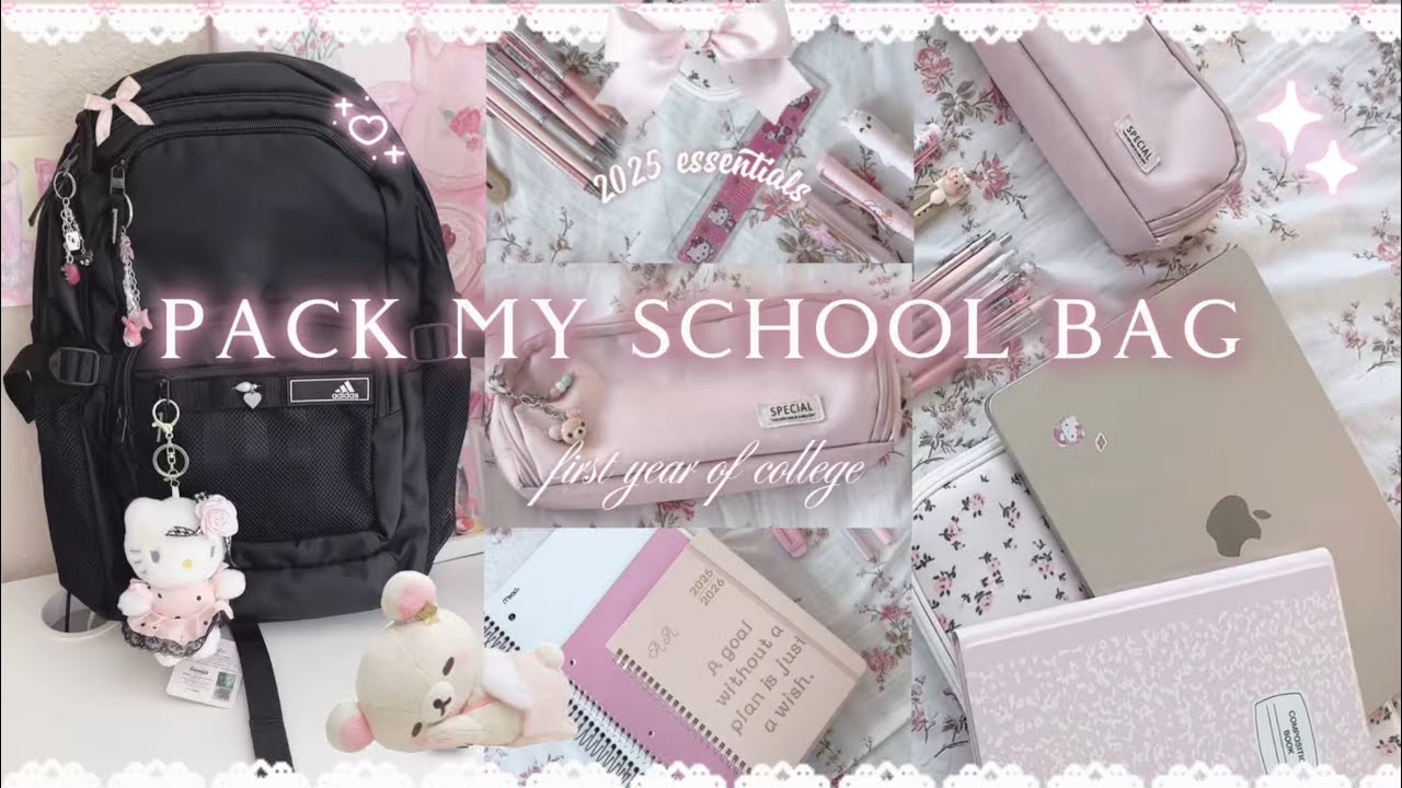 BACK TO SCHOOL prep 2025 🎀🎧| packing my school bag as an incoming college freshman
