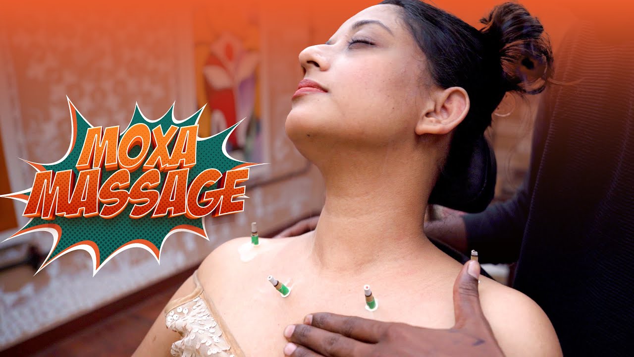 Relaxing Moxa Shoulder Massage ASMR | Indian Massage