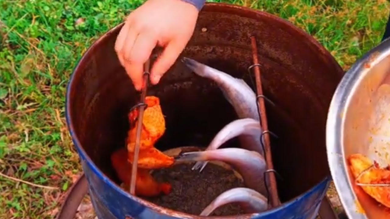 A new way to cook chicken and fish! Outdoor cooking!