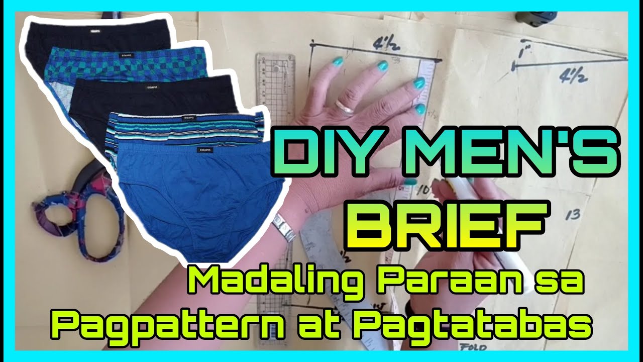 DIY Men's Brief| Paano gumawa ng pattern para sa brief|SewingVlog