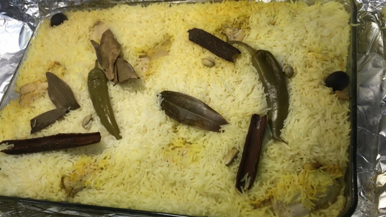 كبسه بالفرن طريقة عمل الرز و الدجاج بالفرن كبسه سهله غداء وعشاء