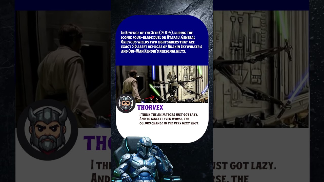 Revenge of the Sith: Grievous's iconic four-blade duel on Utapau