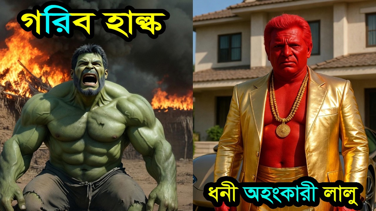 গরিব হালুর ঘর পোড়ালো লালু! 😭 শপিং না করায় অপমান | Halu vs Lalu | Halu Bhai | Bangla Comedy