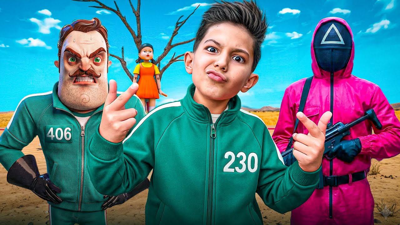 HELLO NEIGHBORLA SQUID GAME YARIŞMASINA KATILDIK!!! ( Askerlerden Kaçtık )