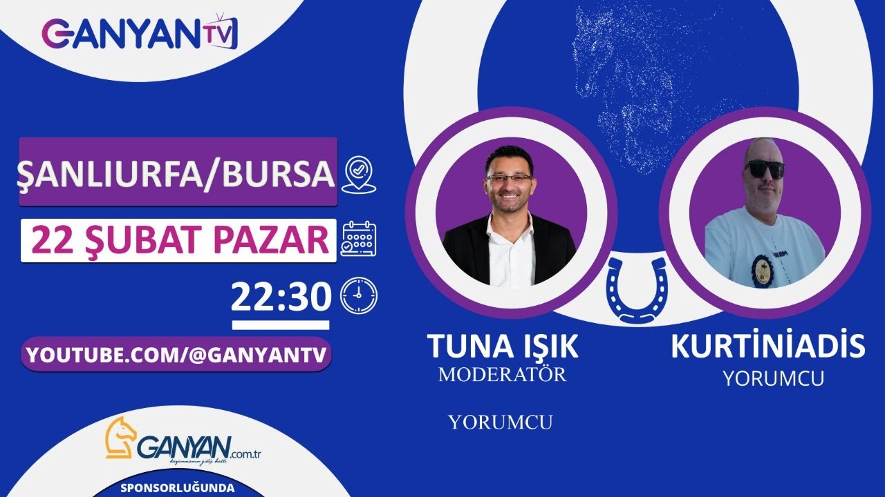 23 Şubat ŞANLIURFA/BURSA At Yarışı Koşu Tahminleri Kurtiniadis Yorumları #ganyantv