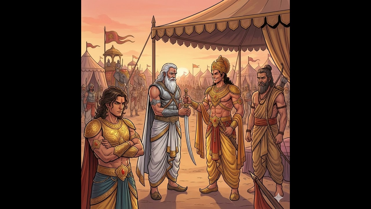 54. The March to Kurukshetra: Balaram’s Neutrality & The Karna-Bhishma Rift (Sainya Niryana Parva)
