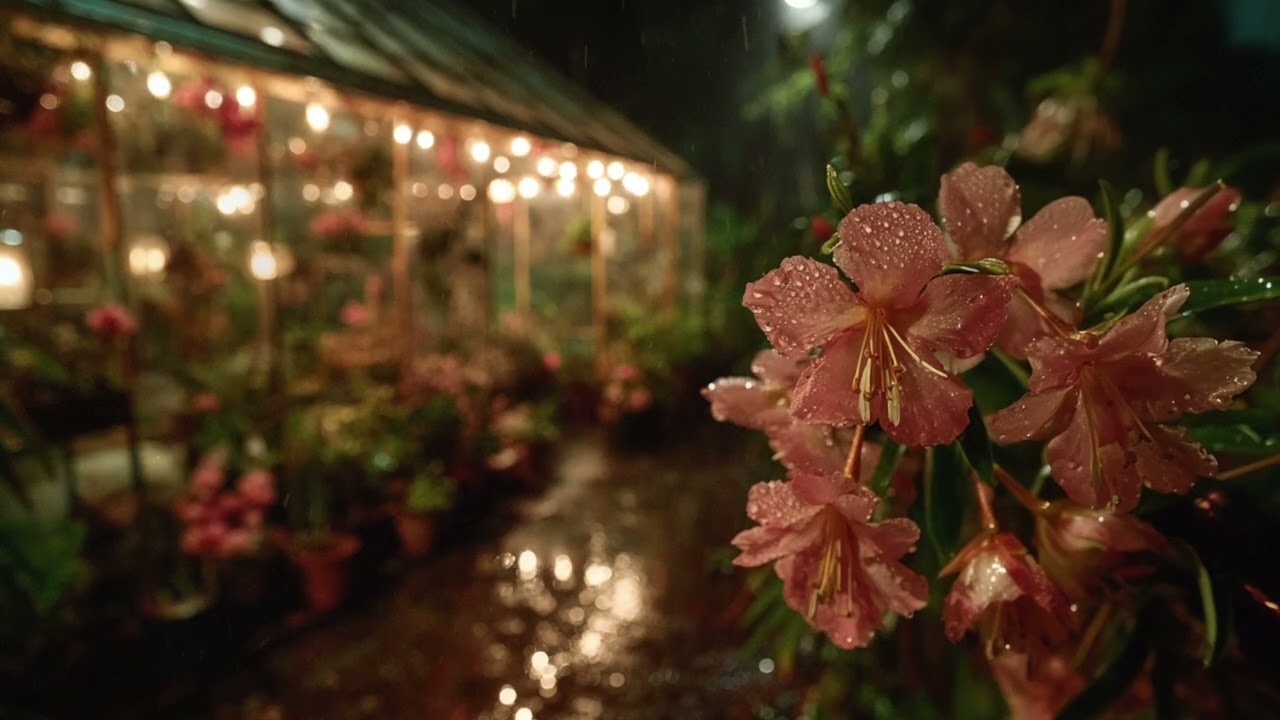 Greenhouse Rain at Night 🌿 Guided Meditation for Deep Nervous System Reset & Sleep
