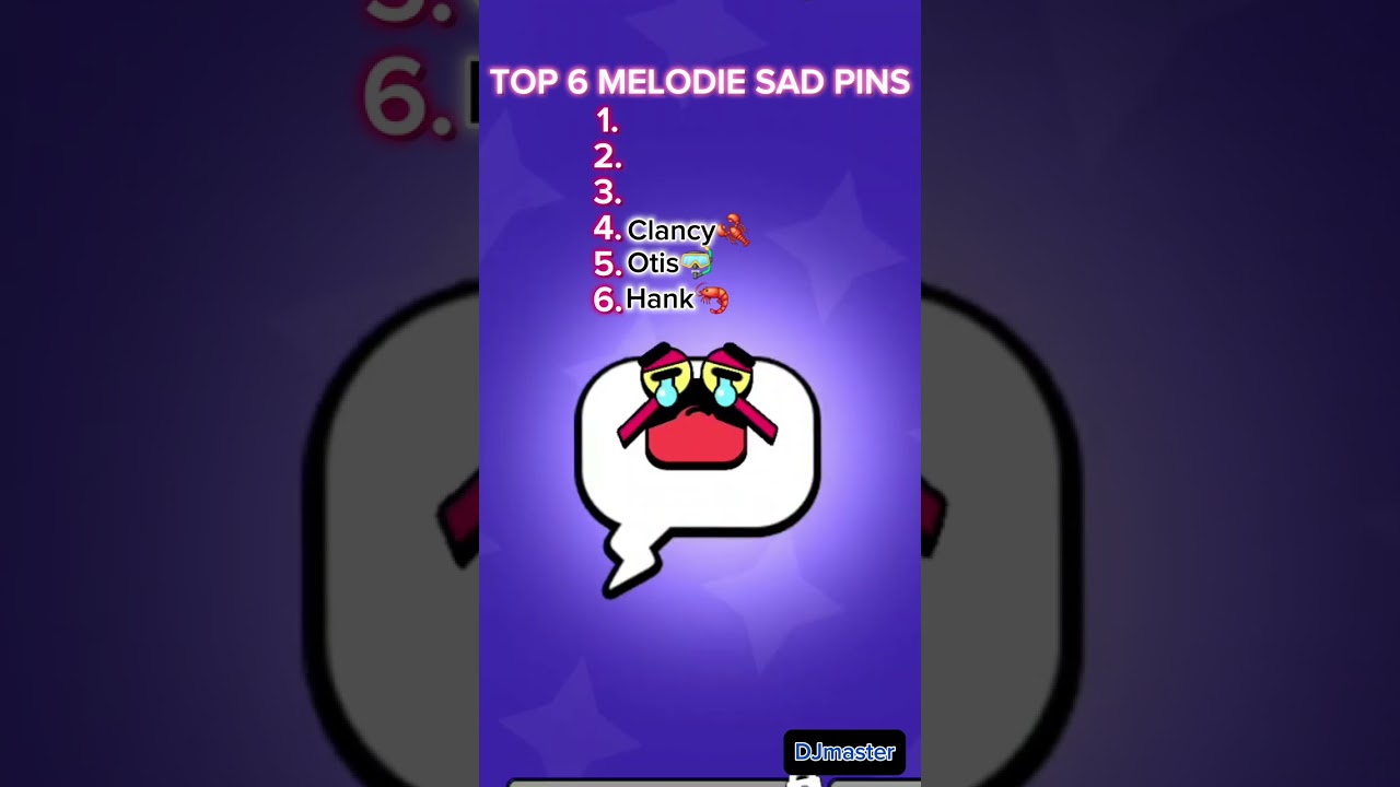 Top 6 Melodie Sad Pins #melodies #brawlstars #tiktok #supercell #sad