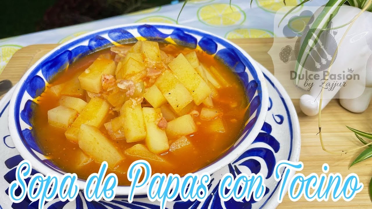 Sopa de Papa con Tocino🥔🥓🍜🍅😘👨‍🍳😋🥰😘