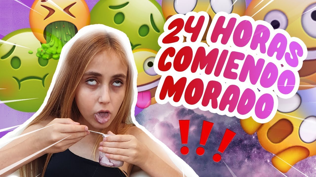 24 HORAS COMIENDO MORADO RETO | All Day Eating Purple Food Challenge o LILA - Silvia Sánchez