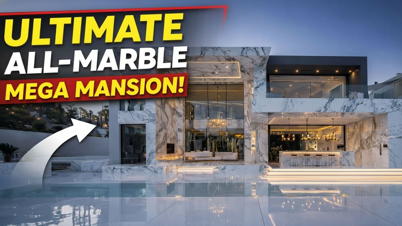 Tour the Ultimate All-Marble Mega Mansion | Insane Interiors & Breathtaking Exterior Design