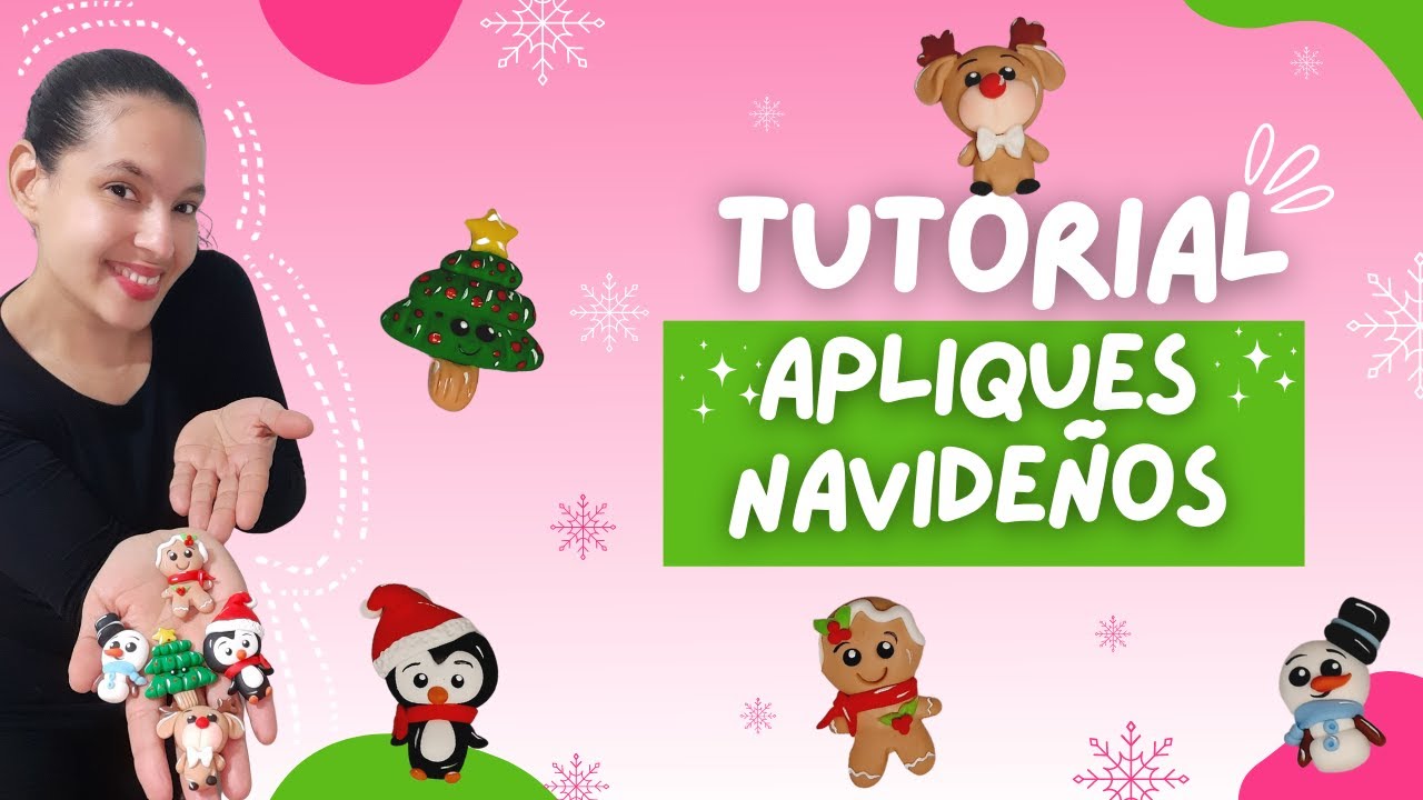 TUTORIAL: APLIQUES NAVIDEÑOS  en porcelana fría / DIY apliques navideños / apliques navideños fácil