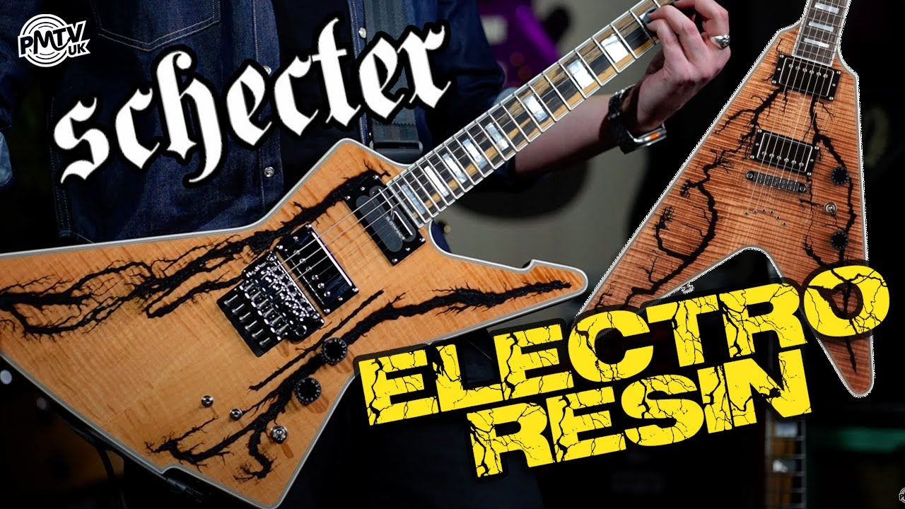 New SHOCKING Schecter Electro Resin Guitars! - With Unique 'Electrified' Scarred Finishes!