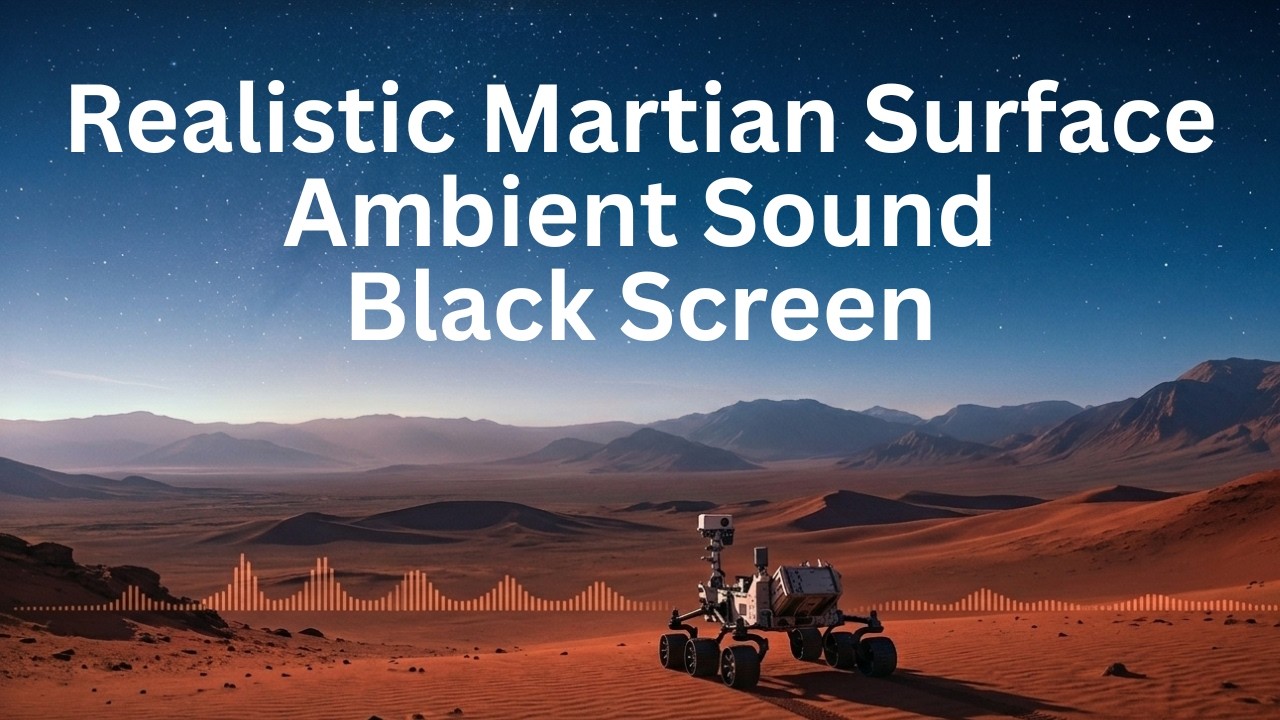 Realistic Martian Surface Ambient Sound | Black screen