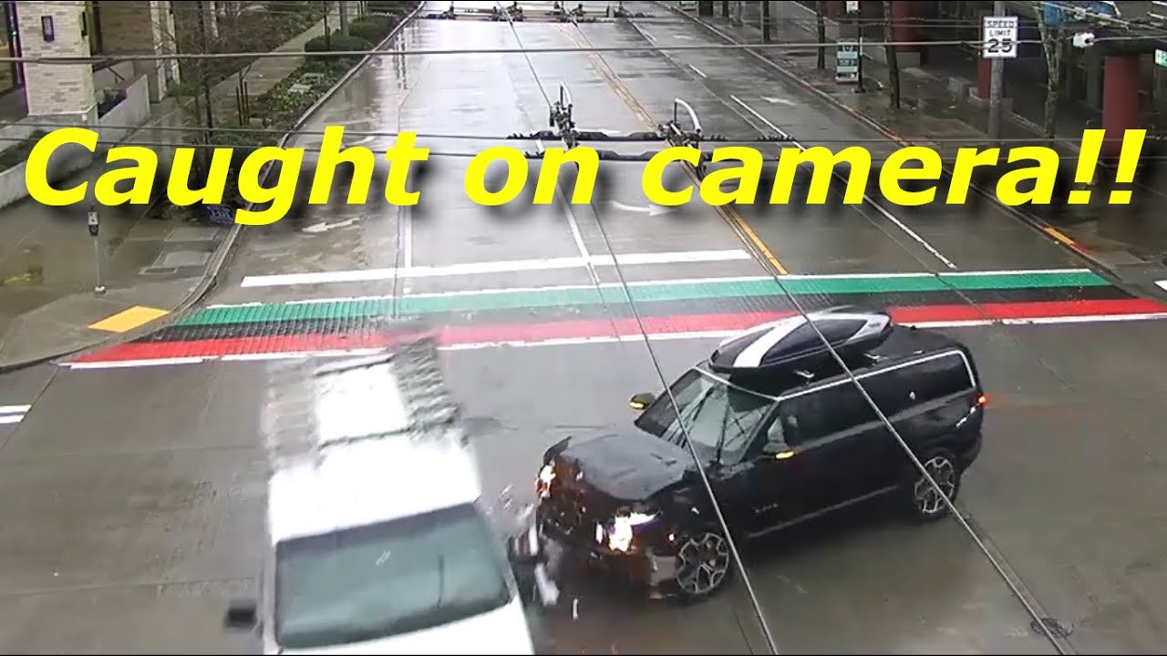 Crashes and bad driving caught on Seattle's traffic cameras!