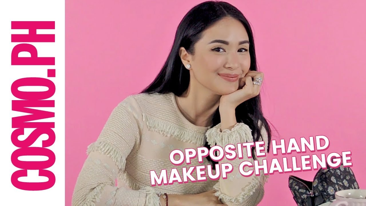 Heart Evangelista Does The Opposite Hand Makeup Challenge