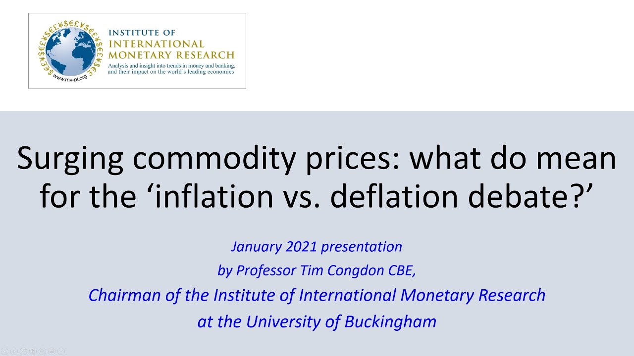 IIMR January 2021: 'Surging commodity prices and the 'inflation vs. deflation debate'? By T. Congdon